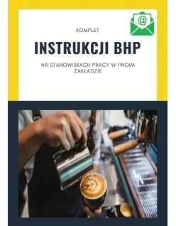 INSTRUKCJE BHP - DLA KAWIARNI - KOMPLET 15 SZT. - WYSYŁKA ONLINE