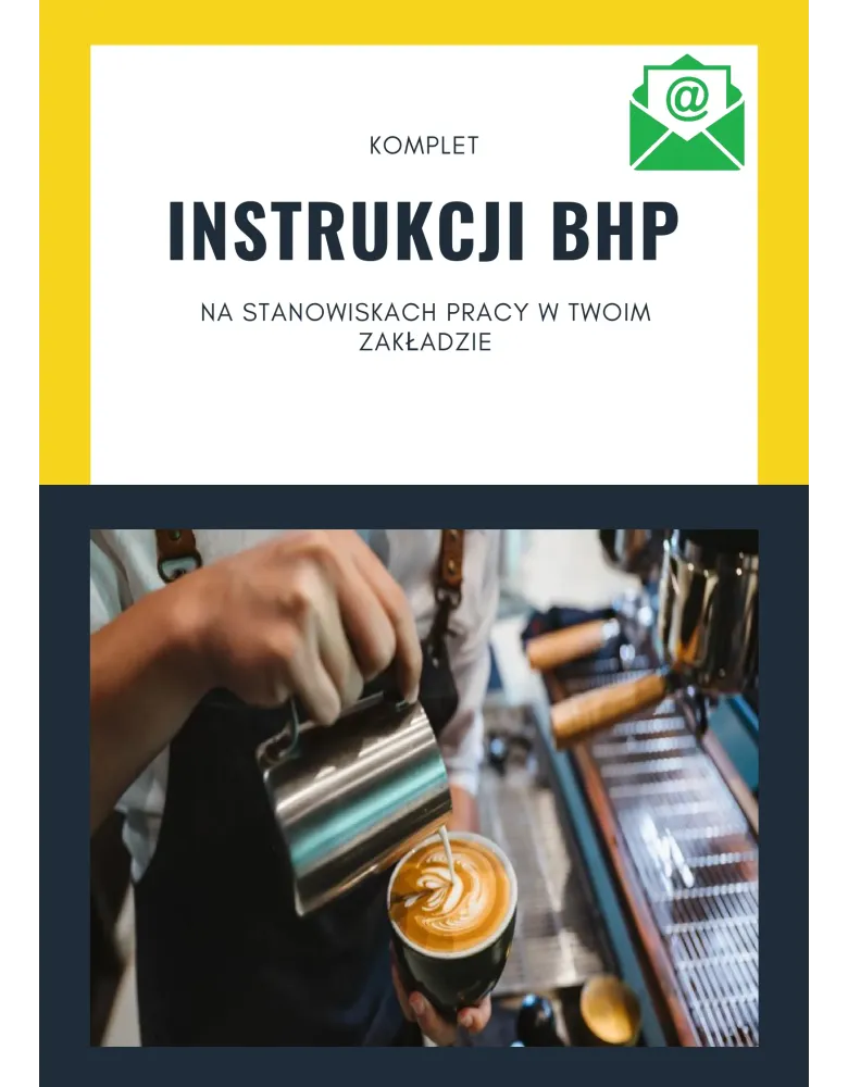 INSTRUKCJE BHP - DLA KAWIARNI - KOMPLET 15 SZT. - WYSYŁKA ONLINE