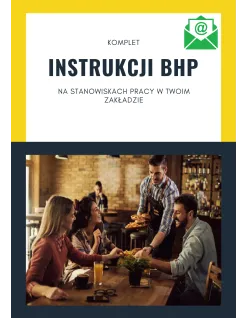 INSTRUKCJE BHP - DLA RESTAURACJI - KOMPLET 25 SZT. - WYSYŁKA ONLINE