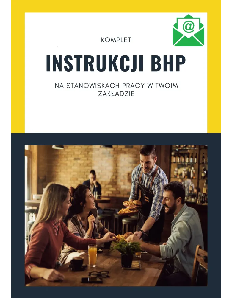 INSTRUKCJE BHP - DLA RESTAURACJI - KOMPLET 25 SZT. - WYSYŁKA ONLINE