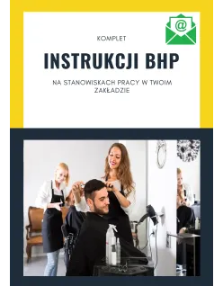 INSTRUKCJE BHP - SALON FRYZJERSKI - KOMPLET 15 SZT. - WYSYŁKA ONLINE